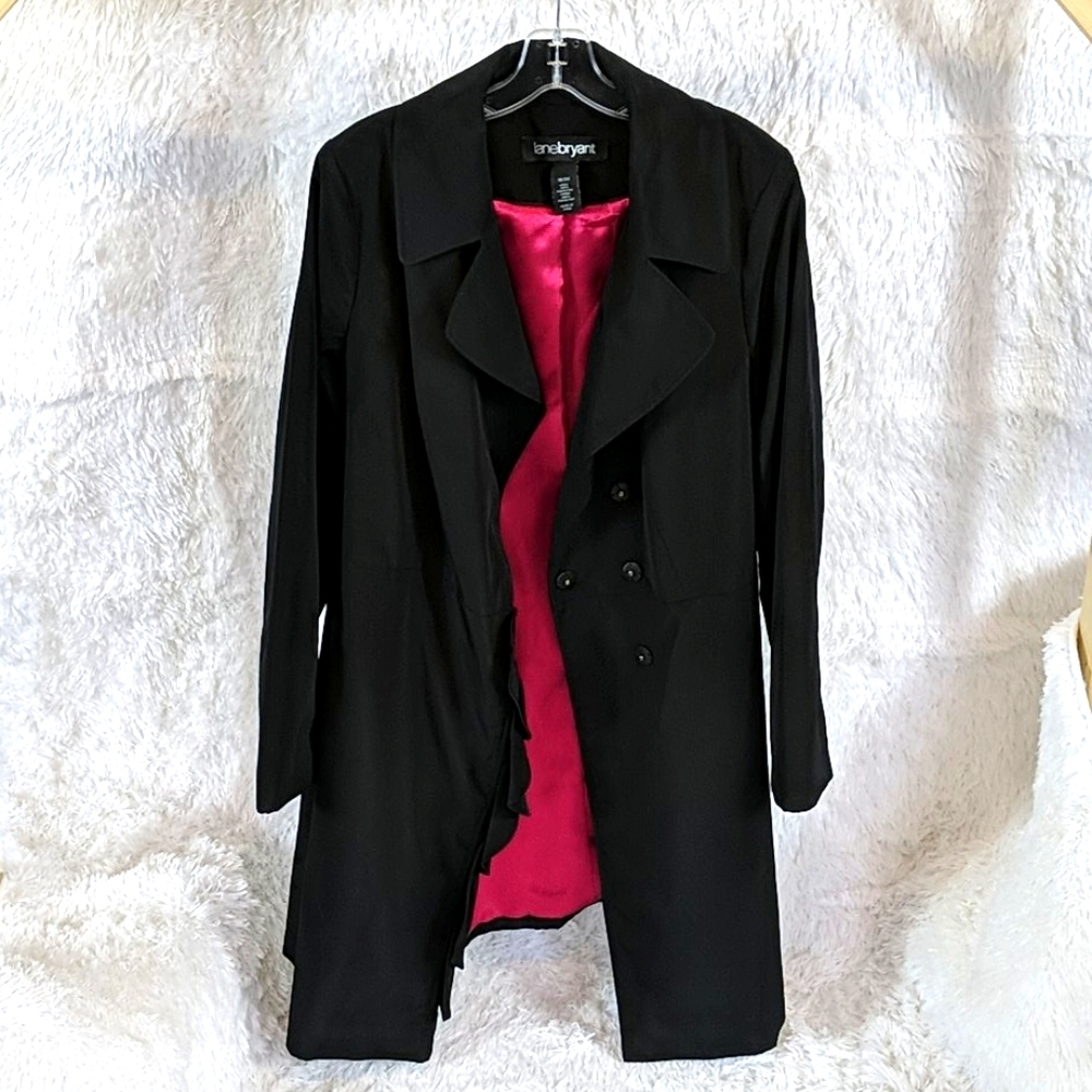 Women's Lane Bryant Long Black Jacket 18 20